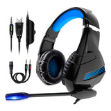 Auriculares Gamer A2 Microfono Headset Usb Vincha Color Azul