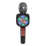 Microfone Karaoke S Fio Bluetooth Speaker Usb Preto A-915