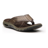 Chinelo Pegada 131663-02 Couro Legítimo Anatomico Masculino