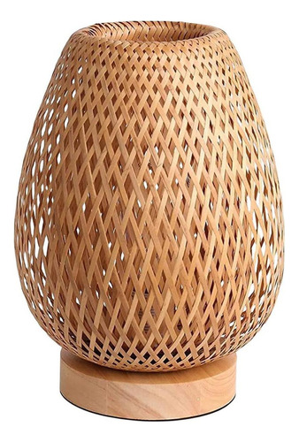 Lámpara De Bambú Con Pantalla For Dispositivos De Centro De