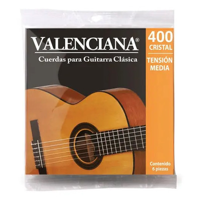 Cuerdas Guitarra Clásica La Valenciana Nylon 400C Tensión Media 6 Unidades | MercadoLibre