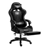 Silla De Oficina Ejecutiva Reclinable Ergonomica Reposapiés Color Negro