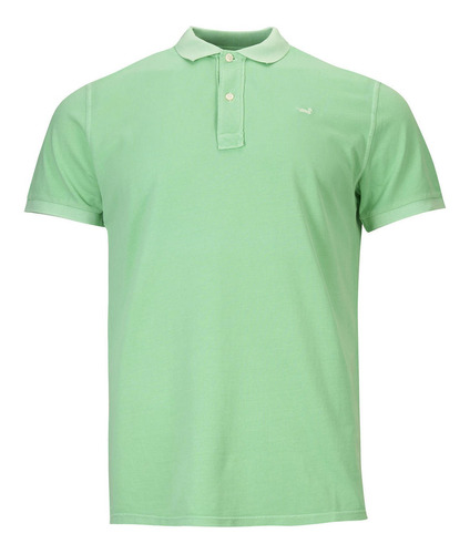 Polera Algodón Orgánic Hombre Pique Verde Rockford