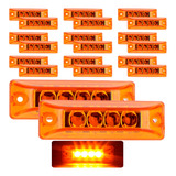 10 Par Plafon 4 Led Lupa Lateral Camion Kenworth Freightline