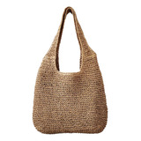 Bolso Bandolera De Paja For Mujer, Casual, De Playa, De Ver