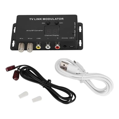 Uhf Tv Link Digital Rf Modulator Av Para Rf Video Converter | Frete grátis