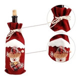 3 Fundas Bolsas Decorativa Santa Claus Navidad Para Botella 