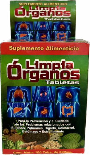 Limpia Organos 100 Tabletas 500 Mg C/u 