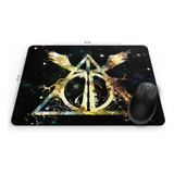 Mouse Pad Gamer Medio 40x28 Relíquias Da Morte Pombo De Ouro