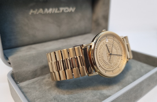 Reloj Hamilton Cuarzo 10k Gold Filled Vintage Antiguo 1980s