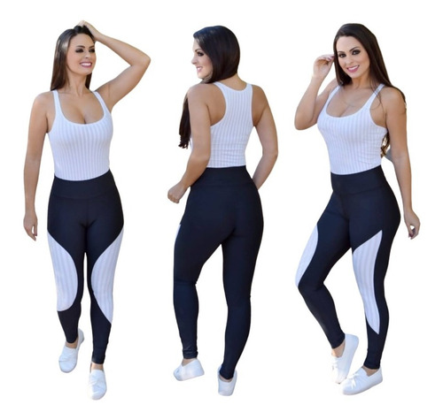 Calça Legging Feminina Dia A Dia Preta Atacado Tecido Grosso