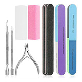 Conjunto De Lixa De Unha 11pcs Nail Files Block Scissors Man