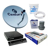 Kit Receptor Digital Century Midiabox Antena Lnbf 5g Ku Cabo