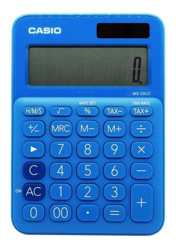Calculadora Casio Ms20uc-bu Solar Y Pila Somos Tienda 