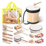 Juego De Instrumentos Musicales Percusión Madera Niños Peque