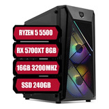 Pc Gamer Ryzen 5 5500 + Rx 5700xt 8gb + 16gb Ram + 240gb Ssd