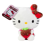 Pelúcia Hello Kitty E Amigos Hello Kitty Morango Chocolate Cor Branco