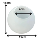 Vidro Globo/bola/esfera 15cm Diametro Sem Colar Vidro Fosco