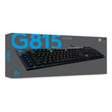 Teclado Mecánico Logitech Gamer G815 Rgb, 920-008984, Color Negro, Idioma Inglés De Ee. Uu.