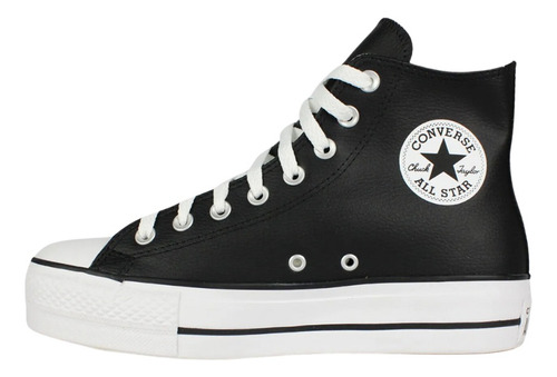 Tênis Converse All Star Chuck Taylor Hi Plataforma Couro Pt