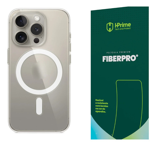 Hprime Case + Película Fiberpro Para iPhone 15 Pro Max 6.7