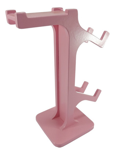 Suporte De Headphone Headset E Joystick Controle Rosa