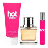  Perfume Hot Sensation Edp 50 Ml + 10 Ml + Body Lotion