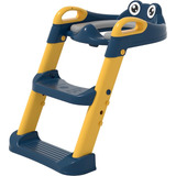 Escalera Para Niños Para Inodoro Asiento Entrenador Baño Color Azul/amarillc Animales