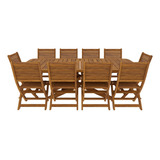 Comedor Rectangular De Madera, 10personas Plegable Mod Marea