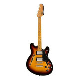 Guitarra Eléctrica Squier By Fender Classic Vibe Starcaster De Arce 3-color Sunburst Poliuretano Brillante Con Diapasón De Arce