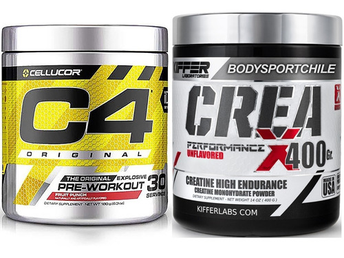 C4 Pre Entreno 30serv + Creatina 400grs Kiffer Pack