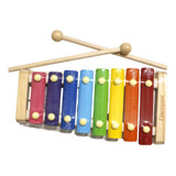 Xilofone Infantil Com 8 Notas E Teclas Curvas - Colorido
