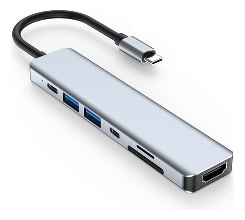 Adaptador Hub Usb Tipo C 3.0 Regua Dock Macbook Dell iPad Pc