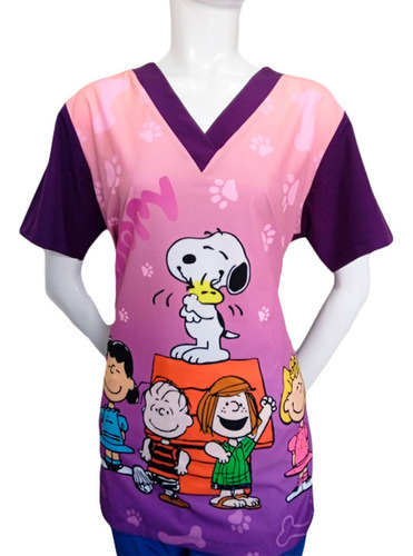 Filipina Medica Quirurgica Dama Estampada Figuras Snoopy Ami