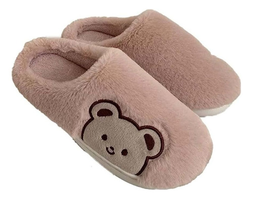 Pantufla Pantuflas Babucha Oso Peluche Bordada Unisex 