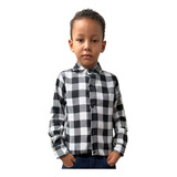 Camisa Xadrez Manga Longa Infantil Menino Juvenil Premium