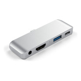 Hub Adaptador Satechi Usb-c Hdmi 4k, Usb 3.0 Jack 3.5mm Aux