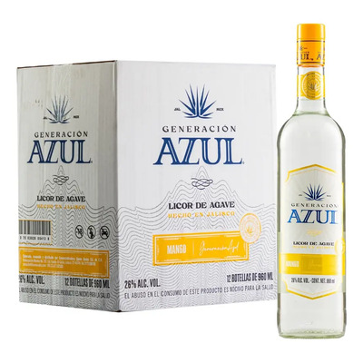 Licor De Agave Mango Generación Azul 960 Ml Pack 12 Unidades | Meses sin interés