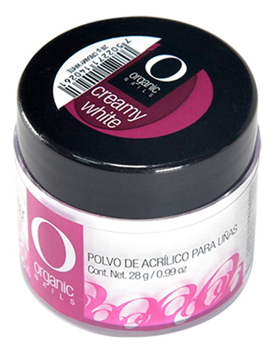 Polvo Acrílico Acrylic Powder Creamy White 28g Organic Nails