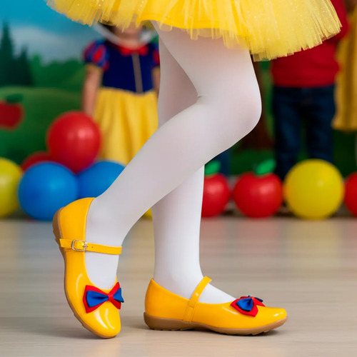 Zapato Princesa Blanca Nieves Moda Zapatillas 03 Amarillo