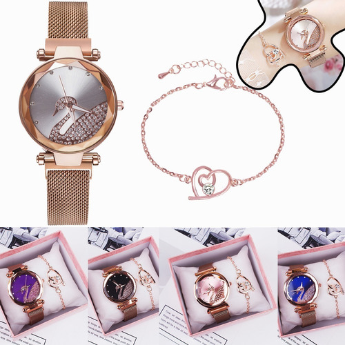 Watch Men Lady Fashion Casual Bracelet Gift Box Couple Kit