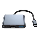 Adaptador Hub 3 En 1, Multipuerto Hdmi Usb C