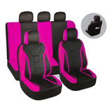 Funda Cubre Asiento 100% Eco Cuero + Bolsillo Auto Universal