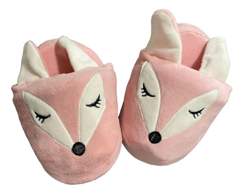 Pantuflon Animado Zorrito Rosa