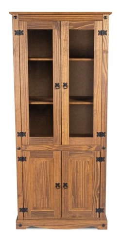 Mueble Estante Librero Vitrina Nevada Madera Livingood 