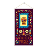 Adornos Para Dia De Muertos En Casa 2 Pendones 1x0.5mt