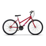Bicicleta Aro 26 Ultra Bikes 18v Feminina Cor Única Cor Vermelho
