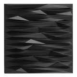 Panel Para Pared 3d Pvc 12 Pzs (3m2) Negro Mate Con Adhesivo