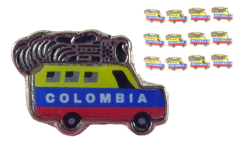 Docena Prendedores Chiva Colombia (tipo Pin)