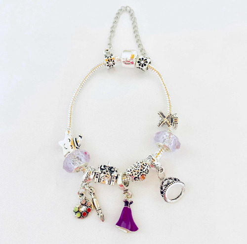 Pulsera Princesa Rapunz Compatible Pandor Swarovsky Regalo